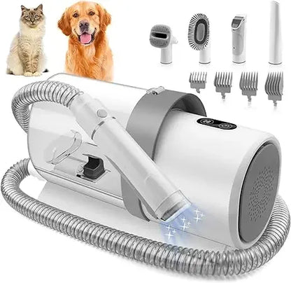 Dog Grooming Kit with Hair Clipper 4 Combs 2.5L Vacuum Cleaner & 5 Pet Grooming Tools for Shedding Short Hair Pets