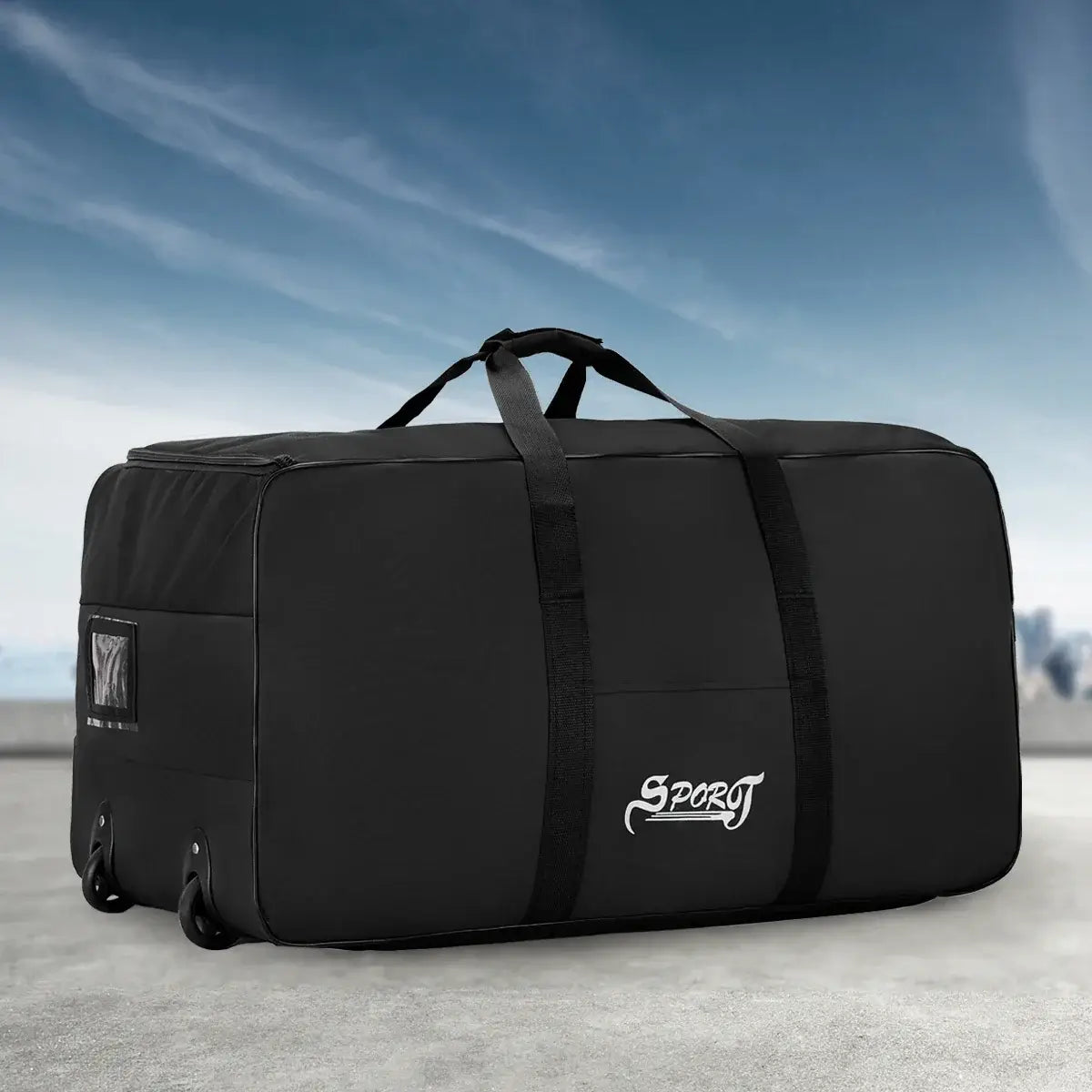 Outdoor Camping Picnic Equipment Storage Box, Storage Box with Wheels, Large-Capacity Oversized Travel Bag