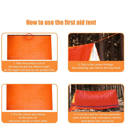 Outdoor Emergency Survival Tent and Blanket