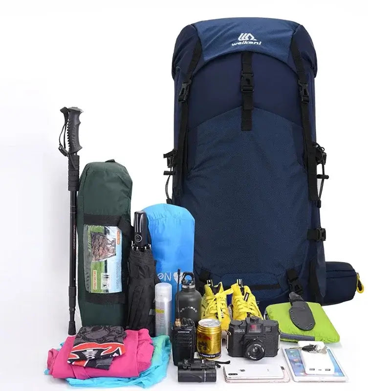 Outdoor Camping Climbing Trekking Bag - Hiking Backpack With Rain Organizer Daypack Travel Luggage Rucksack