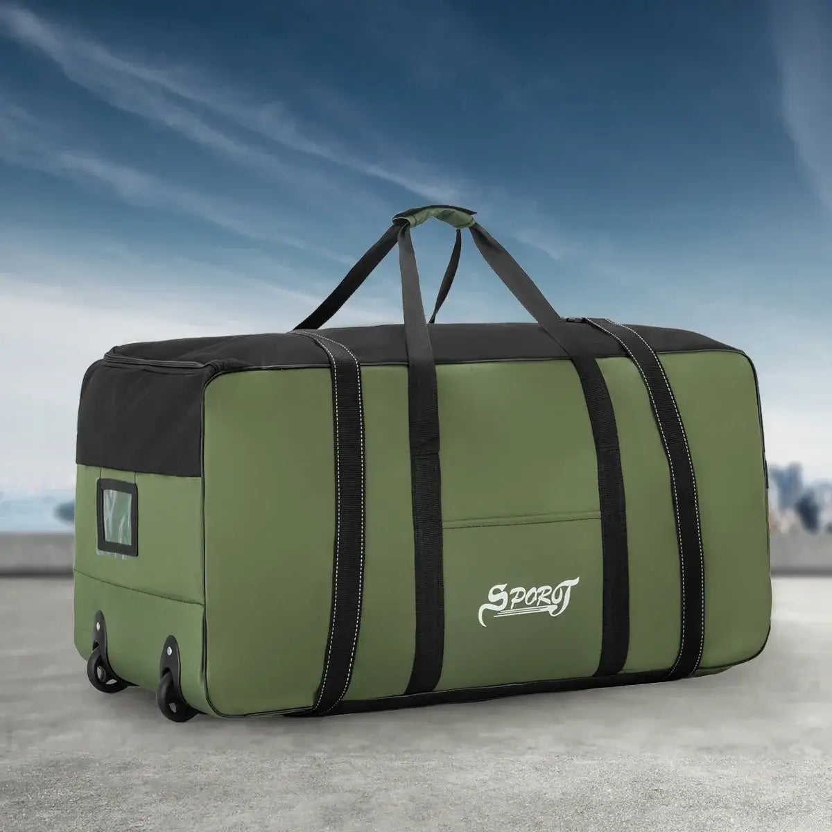 Outdoor Camping Picnic Equipment Storage Box, Storage Box with Wheels, Large-Capacity Oversized Travel Bag