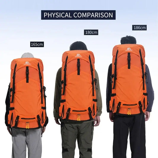 Outdoor Camping Climbing Trekking Bag - Hiking Backpack With Rain Organizer Daypack Travel Luggage Rucksack