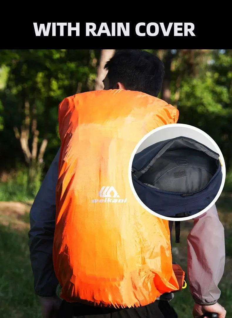 Outdoor Camping Climbing Trekking Bag - Hiking Backpack With Rain Organizer Daypack Travel Luggage Rucksack