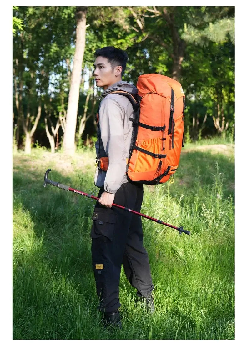 Outdoor Camping Climbing Trekking Bag - Hiking Backpack With Rain Organizer Daypack Travel Luggage Rucksack