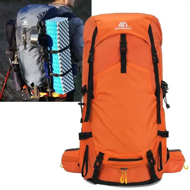Outdoor Camping Climbing Trekking Bag - Hiking Backpack With Rain Organizer Daypack Travel Luggage Rucksack