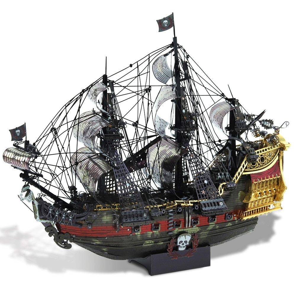 3D Metal Puzzle The Queen Anne's Revenge Jigsaw Pirate Ship DIY Model Building Kit