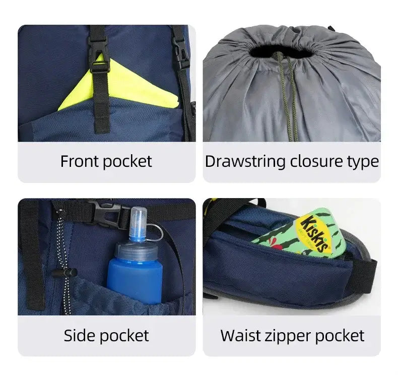 Outdoor Camping Climbing Trekking Bag - Hiking Backpack With Rain Organizer Daypack Travel Luggage Rucksack