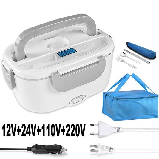 Electric Heated Lunchbox Portable Truck Car Picnic 12V 24V 110V 220V Food Warmer Heating Container Home Heater Lunch Box Set