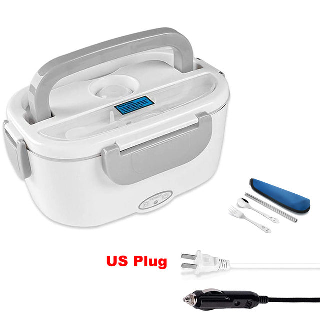 110V Electric Heated Bento US Plug Heating LunchBox Travel Food Warmer  Container