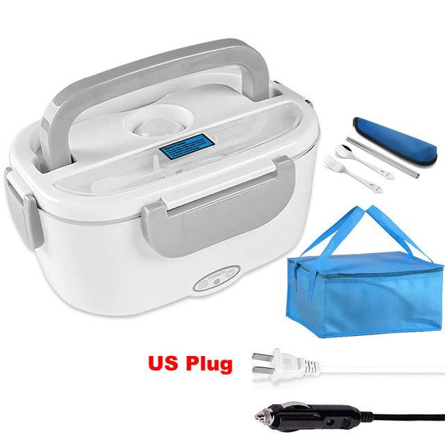 Electric Heated Lunchbox Portable Truck Car Picnic 12V 24V 110V 220V Food Warmer Heating Container Home Heater Lunch Box Set