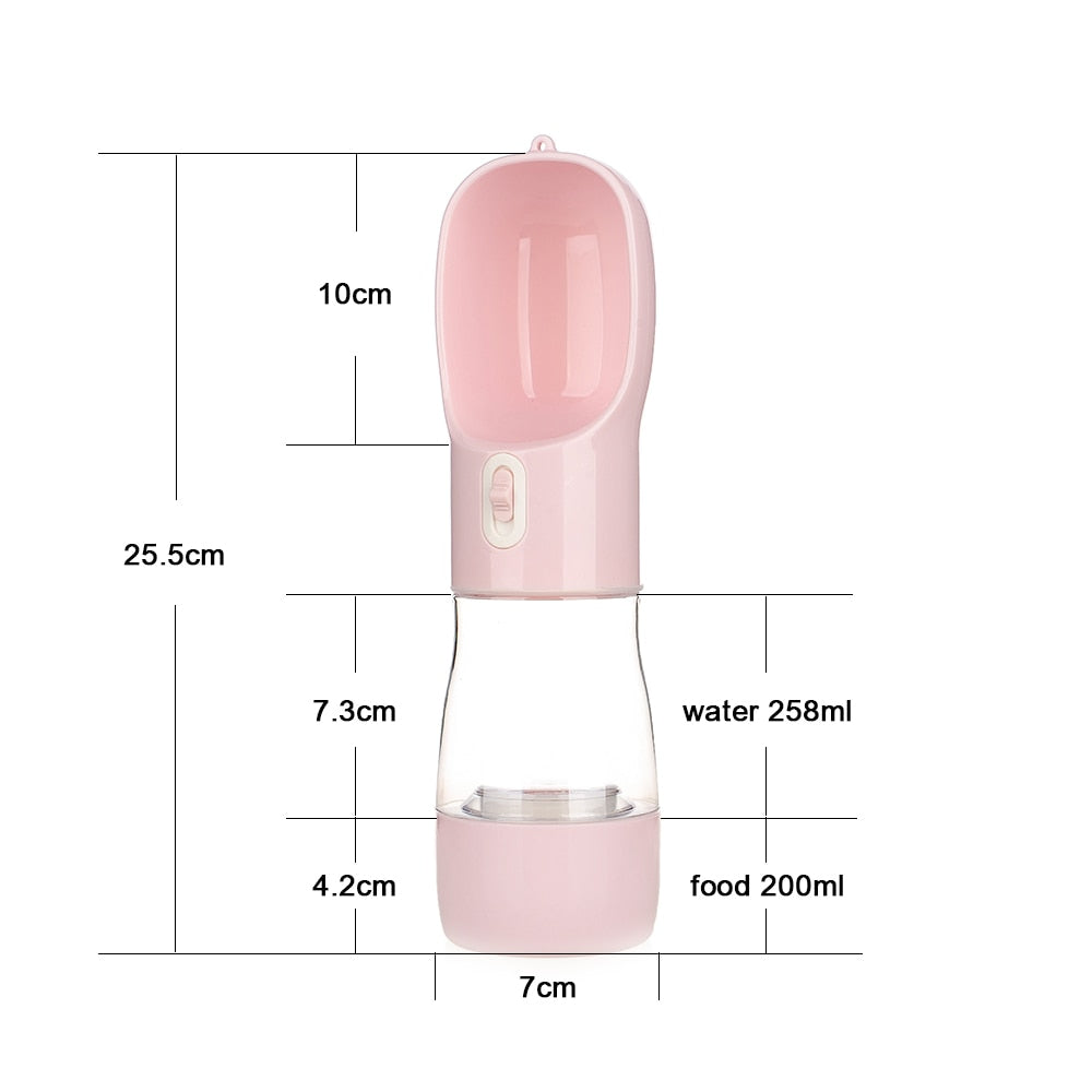 HOOPET Pet Dog Water Bottle Feeder Bowl Portable Water Food Bottle Pets Outdoor Travel Drinking Dog Bowls Water Bowl for Dogs