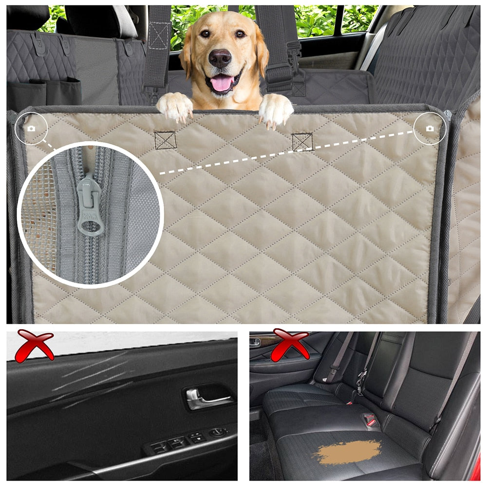 Dog Car Seat Cover Pet Travel Carrier Mattress Waterproof Dog Car Seat  Protector With Middle Seat Armrest For Dogs - Temu
