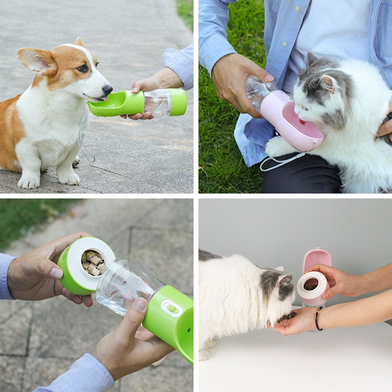 HOOPET Pet Dog Water Bottle Feeder Bowl Portable Water Food Bottle Pet –  crowngiftline