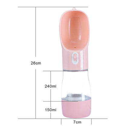 HOOPET Pet Dog Water Bottle Feeder Bowl Portable Water Food Bottle Pets Outdoor Travel Drinking Dog Bowls Water Bowl for Dogs