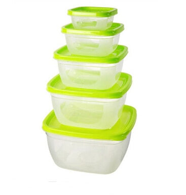 5 Pieces Sets plastic Lunch Box Portable Bowl  Food Container Lunchbox Eco-Friendly Food  Storage Boxes Kitchen Seal Box