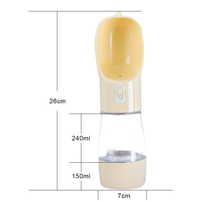 HOOPET Pet Dog Water Bottle Feeder Bowl Portable Water Food Bottle Pets Outdoor Travel Drinking Dog Bowls Water Bowl for Dogs