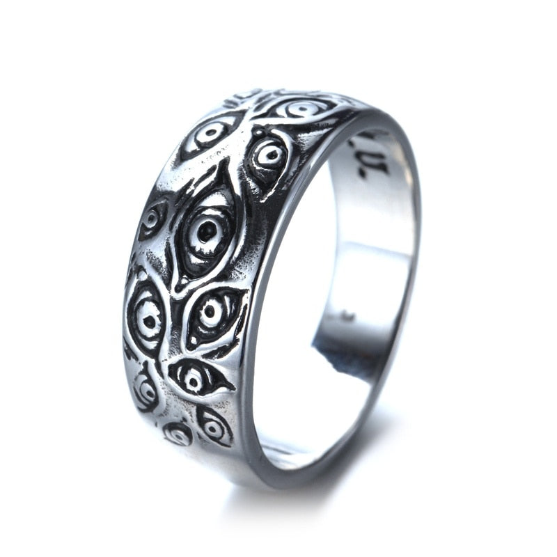 Retro Fashion Gothic Eyes Ring Jewelry Men's and Ladies Ring
