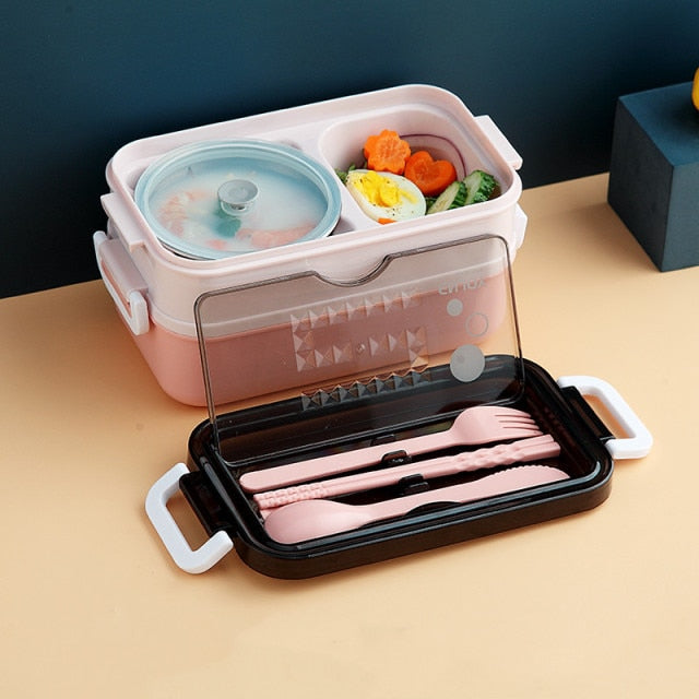 GUOYULIN Lunch Box Food Containers Leak Proof with Fork Spoon