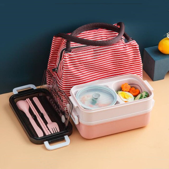 Double Layer Bento Box Lunch Box for Kids and Adults Leakproof Lunch  Containers with Removable Stainless Steel Tray Microwave Safe Esg13874 -  China Lunch Box and Double Layer Lunch Box price